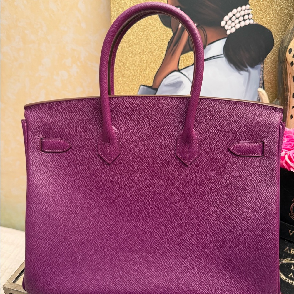 Hermes Birkin 35 Epsom Anemone Bag PHW - Picture 2 of 16